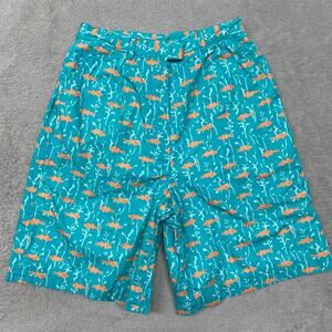 Lilly Pulitzer Aqua and Coral High Waist Shorts